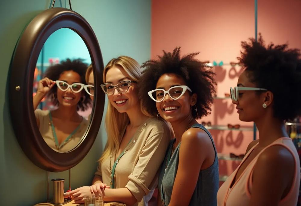 cat-eye glasses